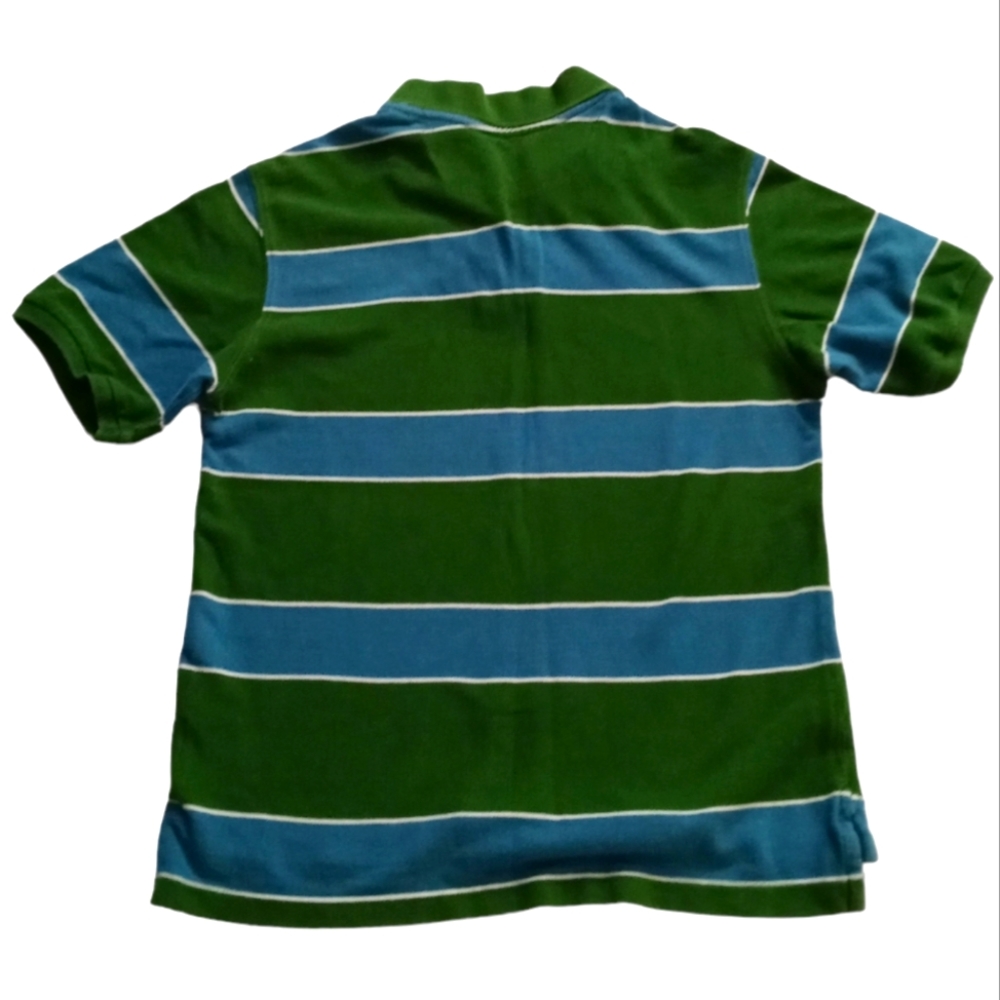 Arizona Youth Striped Short Sleeve Polo Shirt. Size L /G (14-16). Blue, Green - Picture 5 of 13
